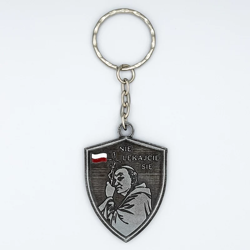 Breloczek Chrześcijański z Matką Boską Częstochowską i św. Janem Pawłem II